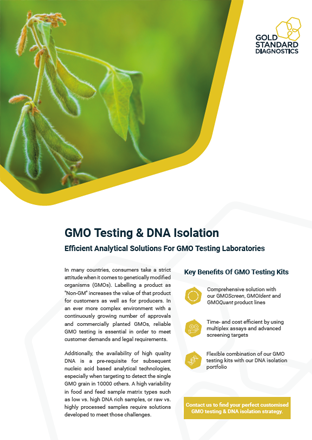 GMO Testing DNA Isolation Flyer