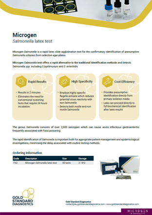 Microgen Salmonella latex test